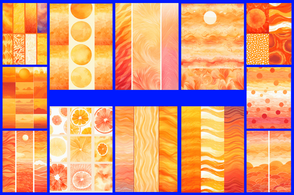 Download Sunset Orange Patterns - Orange Collection