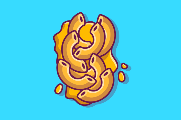 Download Macaroni Pasta with Creamy Sauce Cartoon - Sauce Collection