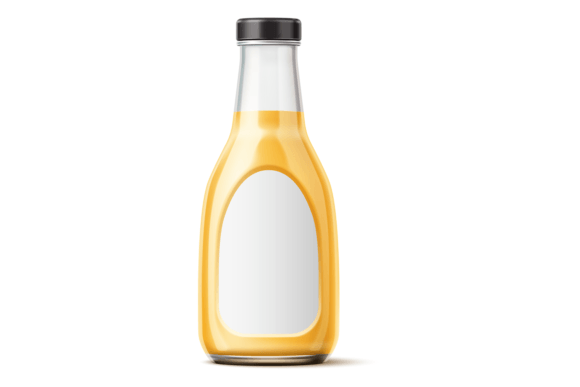 Download Mustard Mockup. Glass Bottle with Sauce. - Sauce Collection