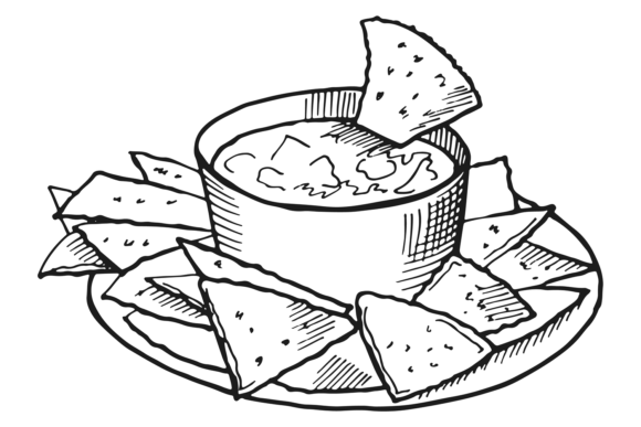 Download Nachos Dish with Dipping Sauce. Mexican - Sauce Collection