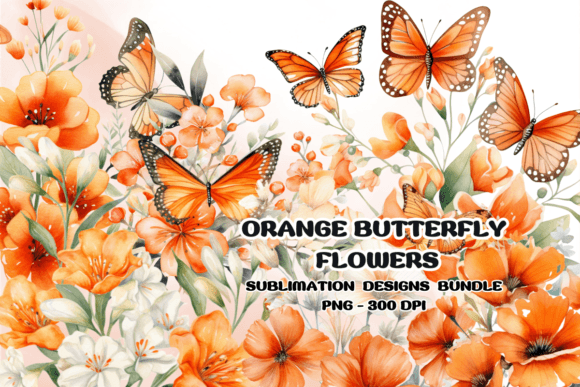 Download Orange Flower Watercolor Clipart - Orange Collection