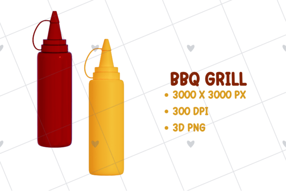 Download BBQ Grill – Sauce Bottle 3D PNG Clipart - Sauce Collection