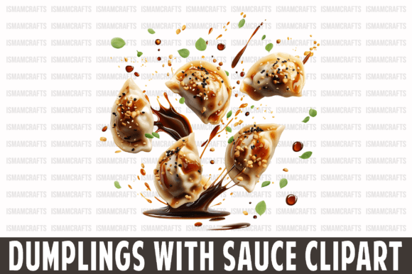 Download Dumplings with Sauce Clipart PNG - Sauce Collection