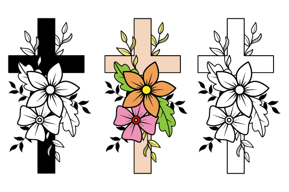 Download Design Floral Crosses - Crosses Collection