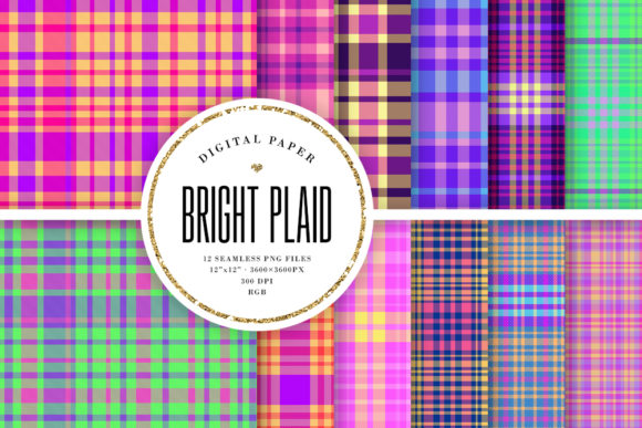 Download Bright Plaid Seamless Scrapbook Paper - Seamless scrapbook paper Collection