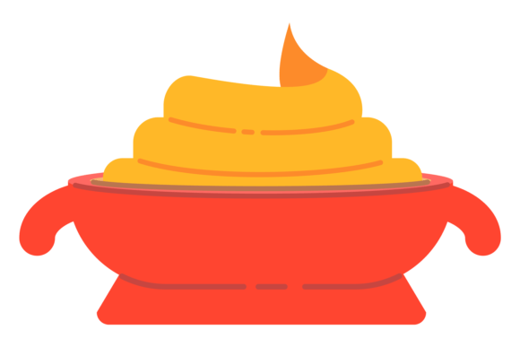 Download Mustard Dip Bowl. Spicy Sauce Color Icon - Sauce Collection