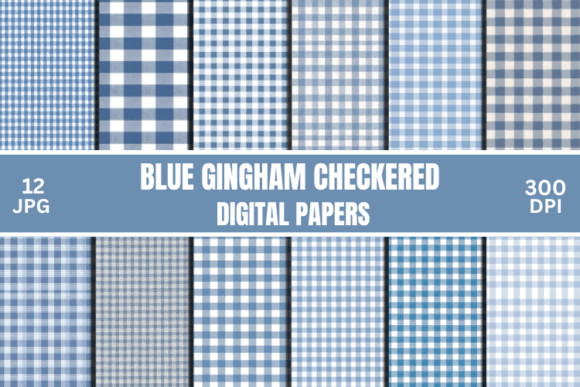 Download Blue Gingham Checkered Digital Pattern - Digital pattern Collection