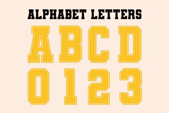 Download Orange Striped Back to School Alphabet - Orange Collection