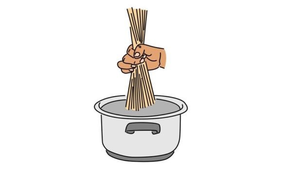 Download Spaghetti into Saucepan - Sauce Collection