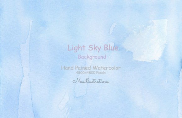 Download Light Sky Blue Watercolor Background - Sky blue Collection
